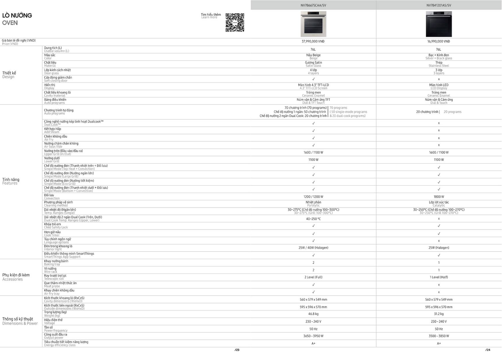 Thiết bị gia dụng bếp SAMSUNG Bảng giá và Catalogue mới nhất tại Bình Dương /Page 13